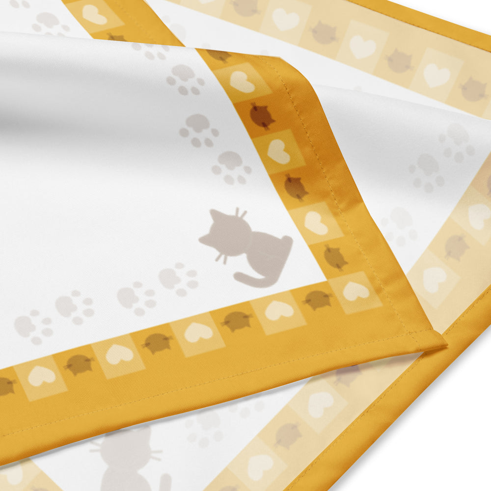 Happy with a Cat bandana Cat's love