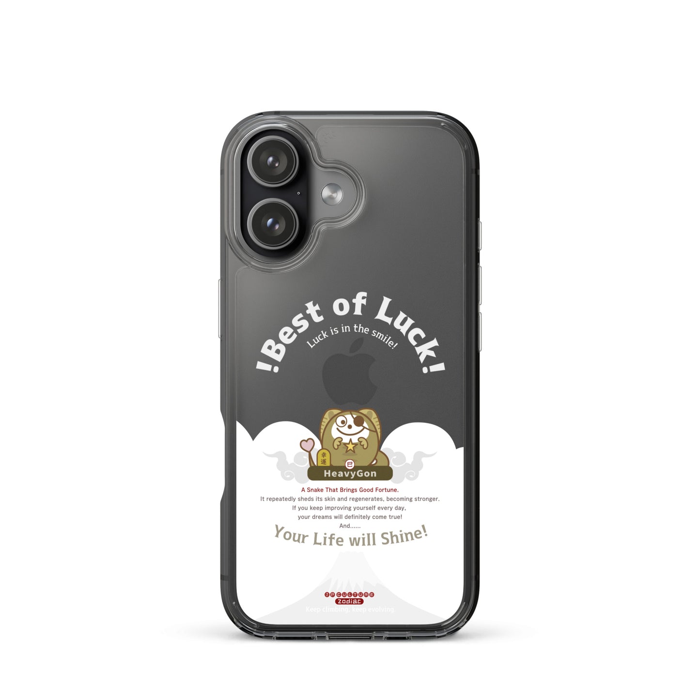 iPhone16/17 クリアスマホケース White / Zodiac HeavyGon13