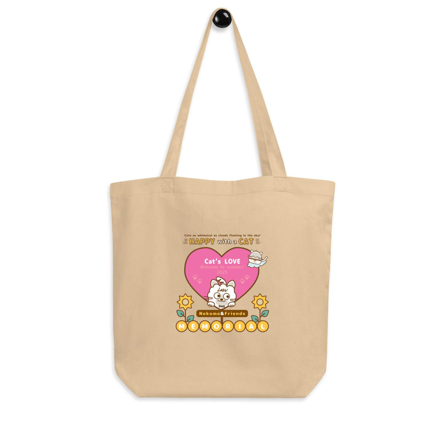 Bolsa de tela ecológica con diseño de gato