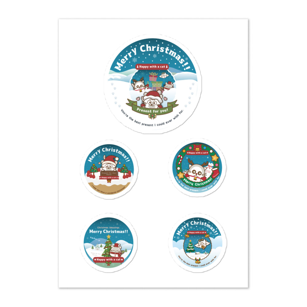 Merry Christmas!ステッカーシートVer2 / Happy with a cat...