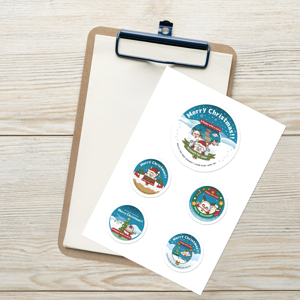 Merry Christmas!ステッカーシートVer2 / Happy with a cat...