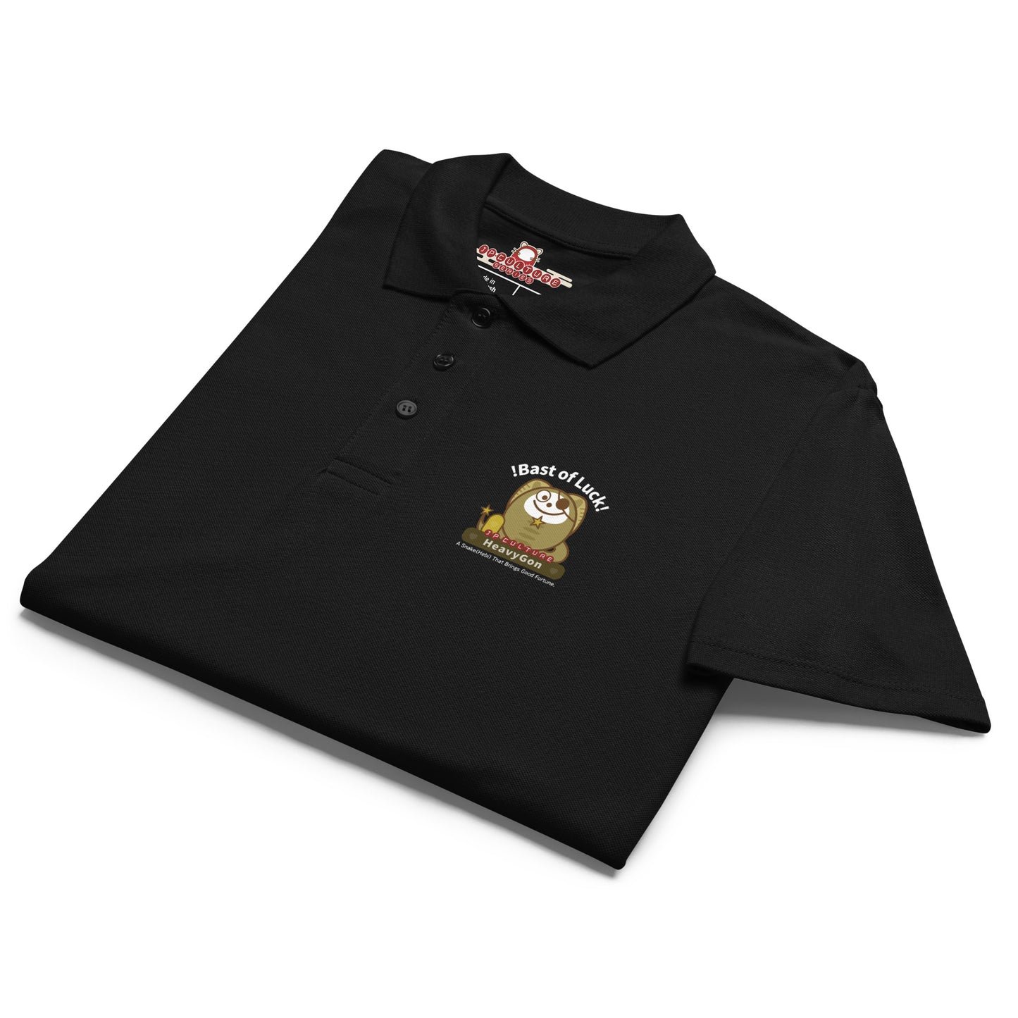JP Culture zodiac Heavygon Best of Luck! poloshirt SOL’S 11362 unisex black color