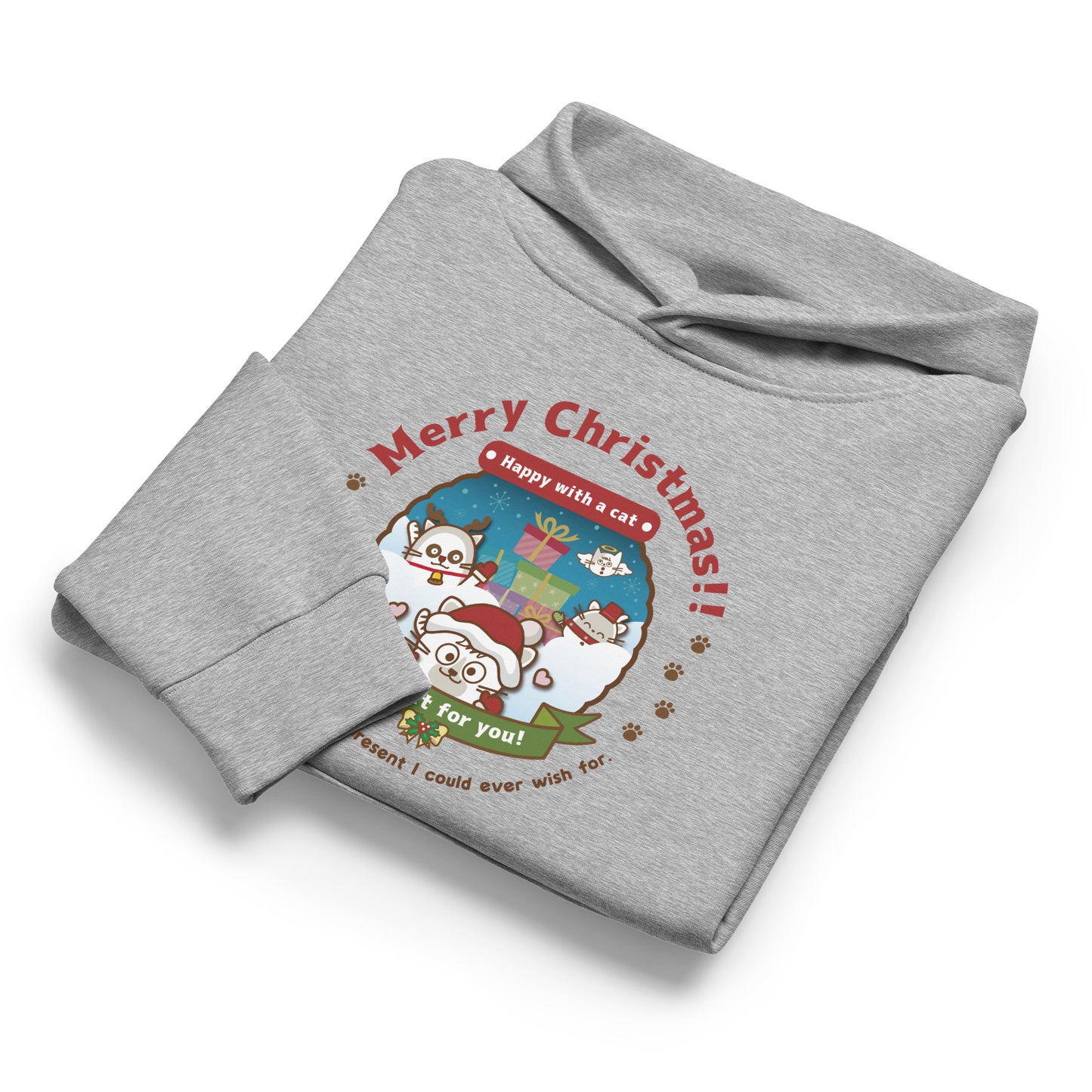 Merry Christmas!レディースリラックスパーカー[AS Colour 4161] / Happy with a cat...