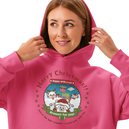 Merry Christmas!レディースリラックスパーカー[AS Colour 4161] / Happy with a cat...