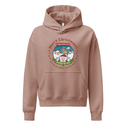 Merry Christmas!レディースリラックスパーカー[AS Colour 4161] / Happy with a cat...