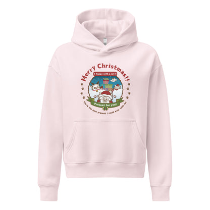 Merry Christmas!レディースリラックスパーカー[AS Colour 4161] / Happy with a cat...