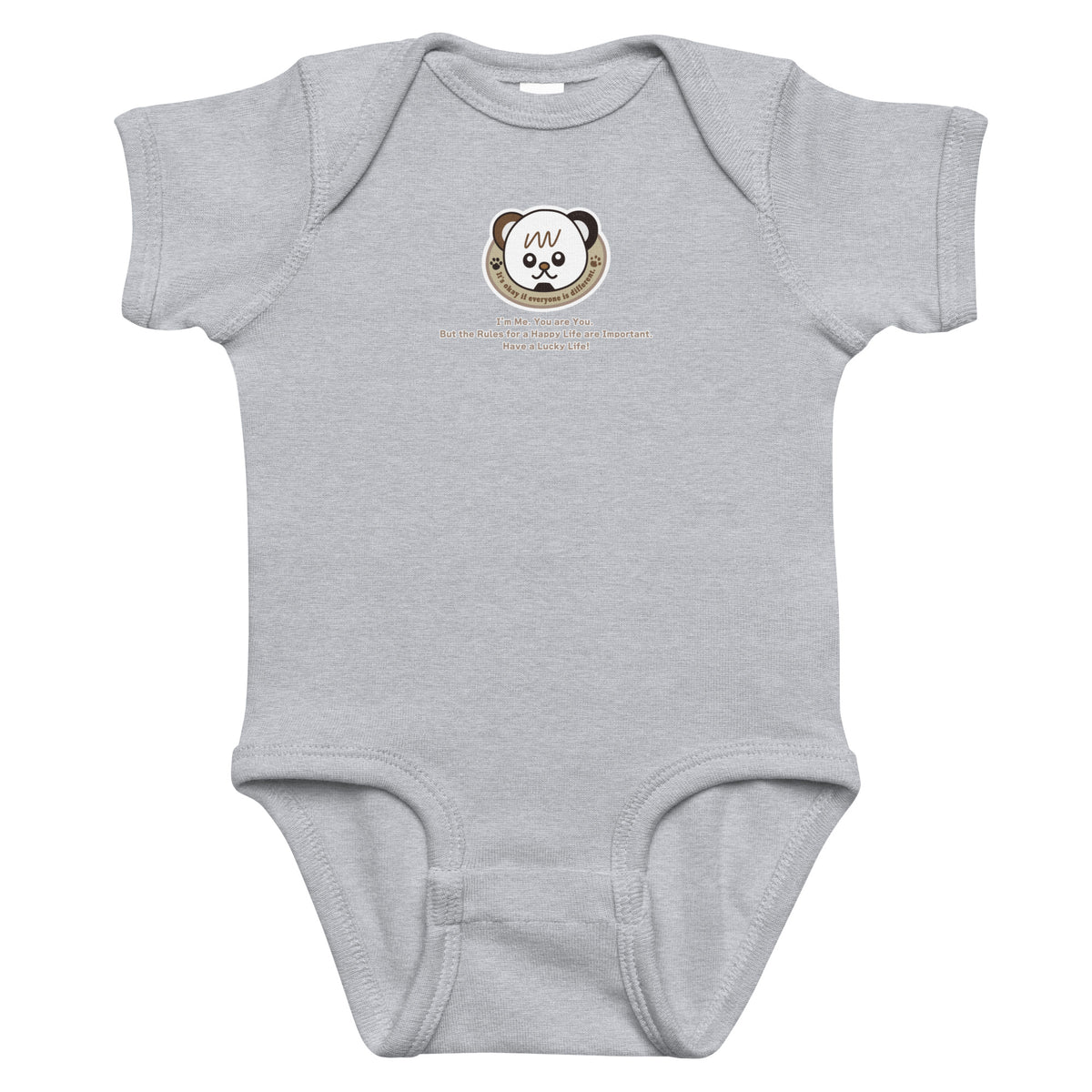 Kids&Baby New Life Baby BabyShort-sleeve-bodysuit Rabbit Skins 4400 heather color