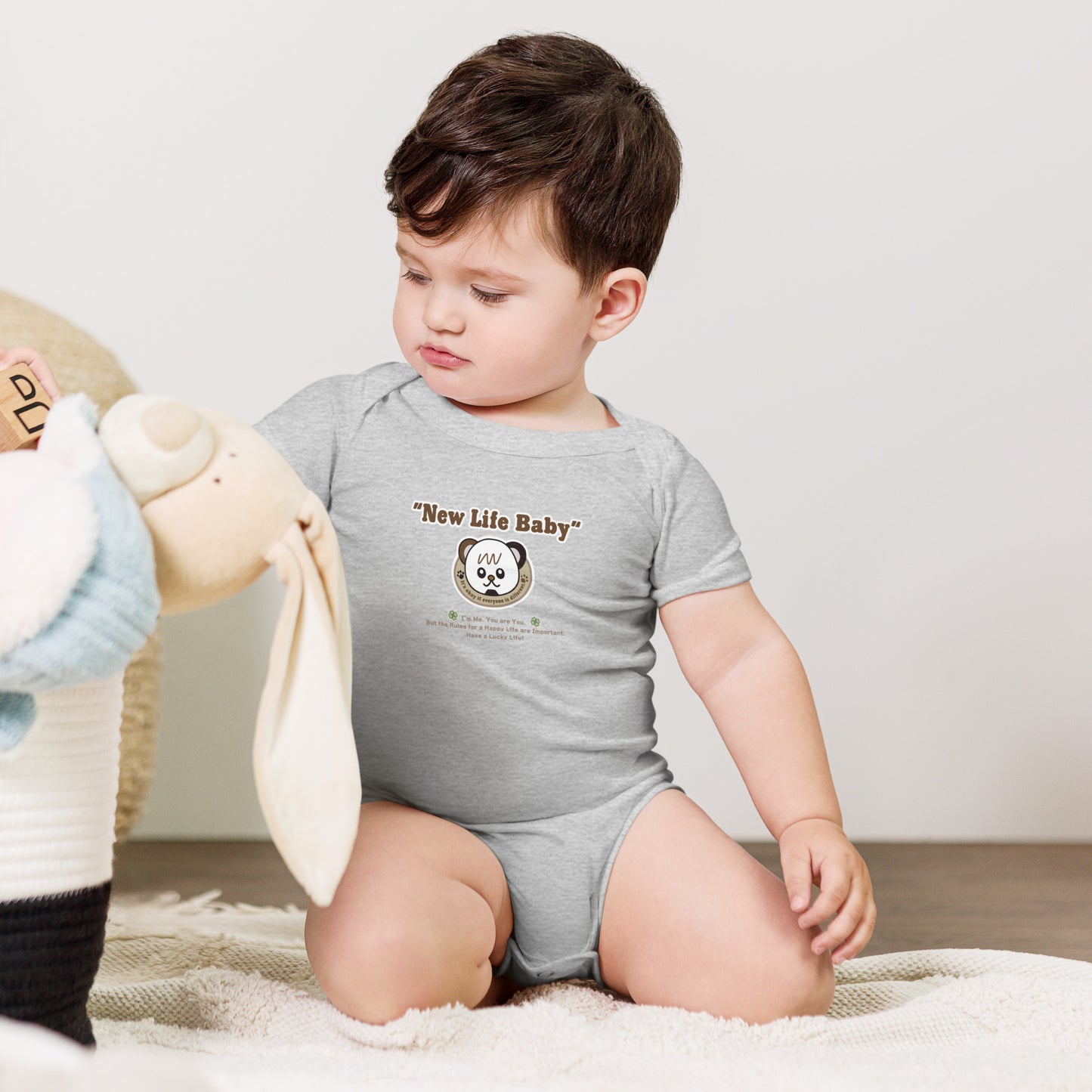 New Life Baby ベビー 半袖ロンパース・カバーオール[Bella + Canvas 100B] Unisex