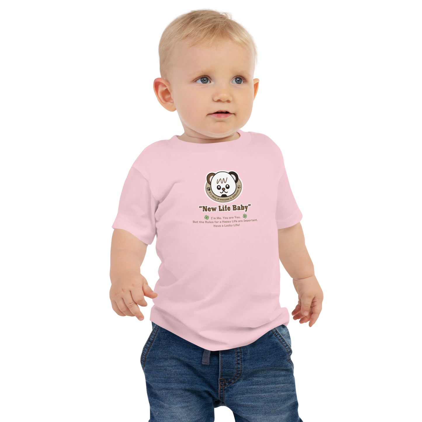New Life Baby ベビージャージ半袖Tシャツ[Bella + Canvas 3001B ] Unisex