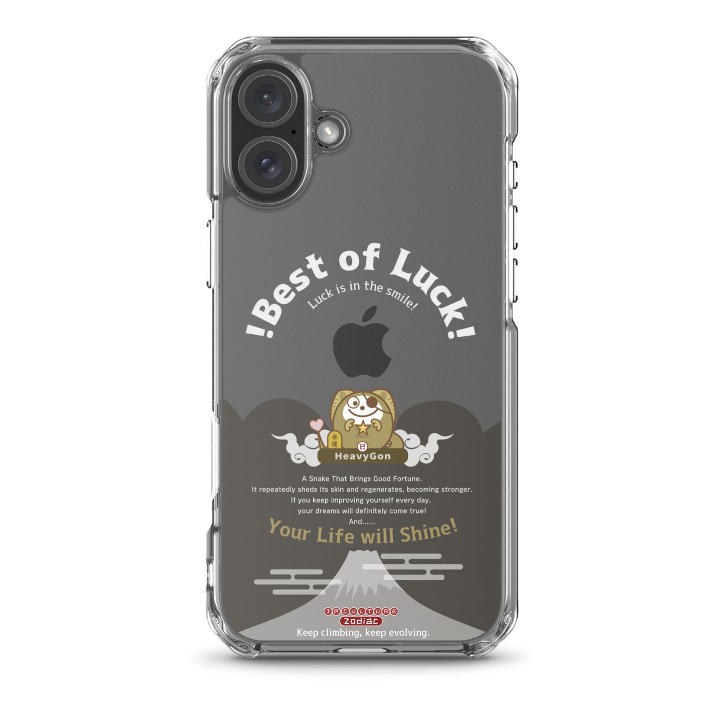 iPhone16/17  クリアスマホケース Black / Zodiac HeavyGon13