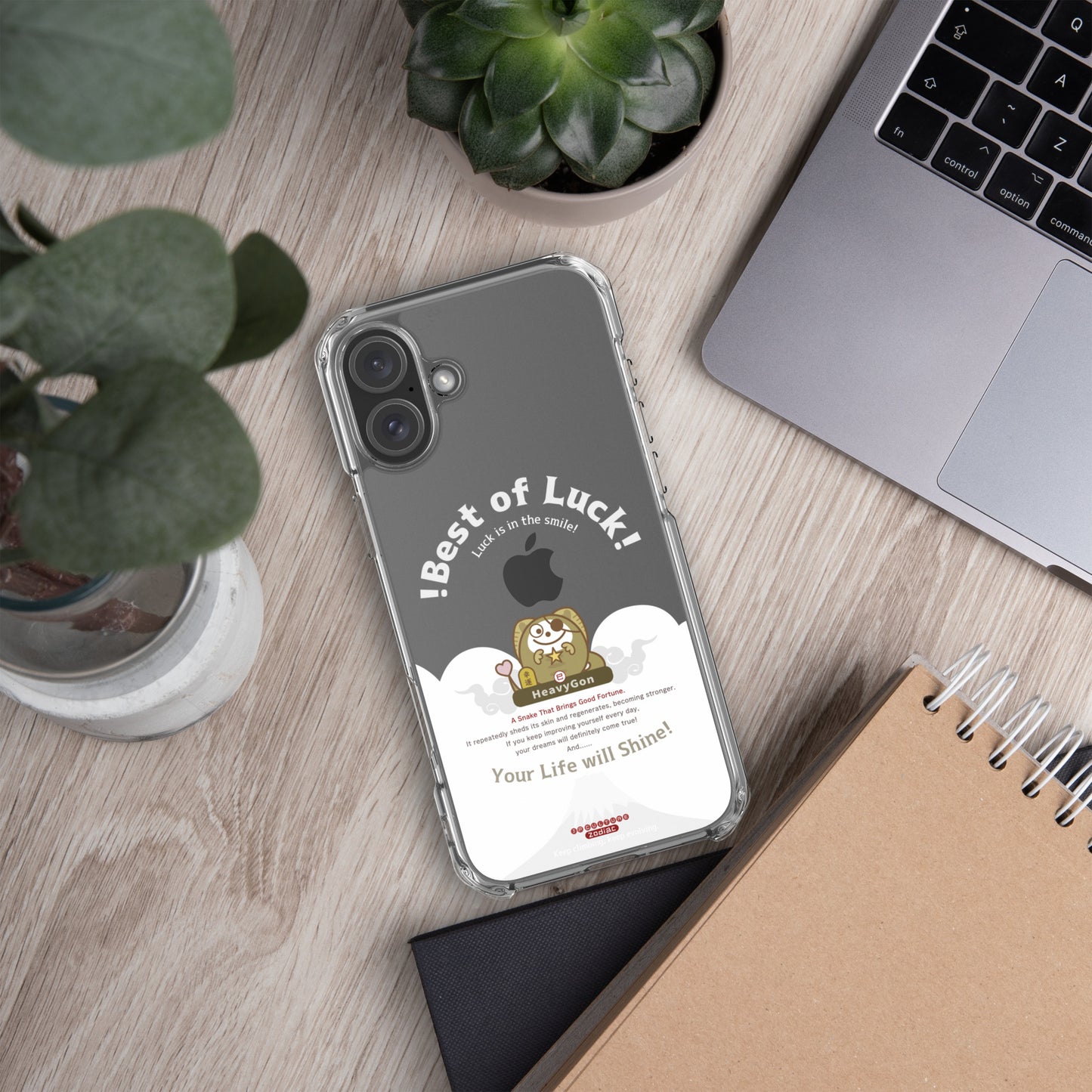 iPhone16/17  クリアスマホケース White / Zodiac HeavyGon13