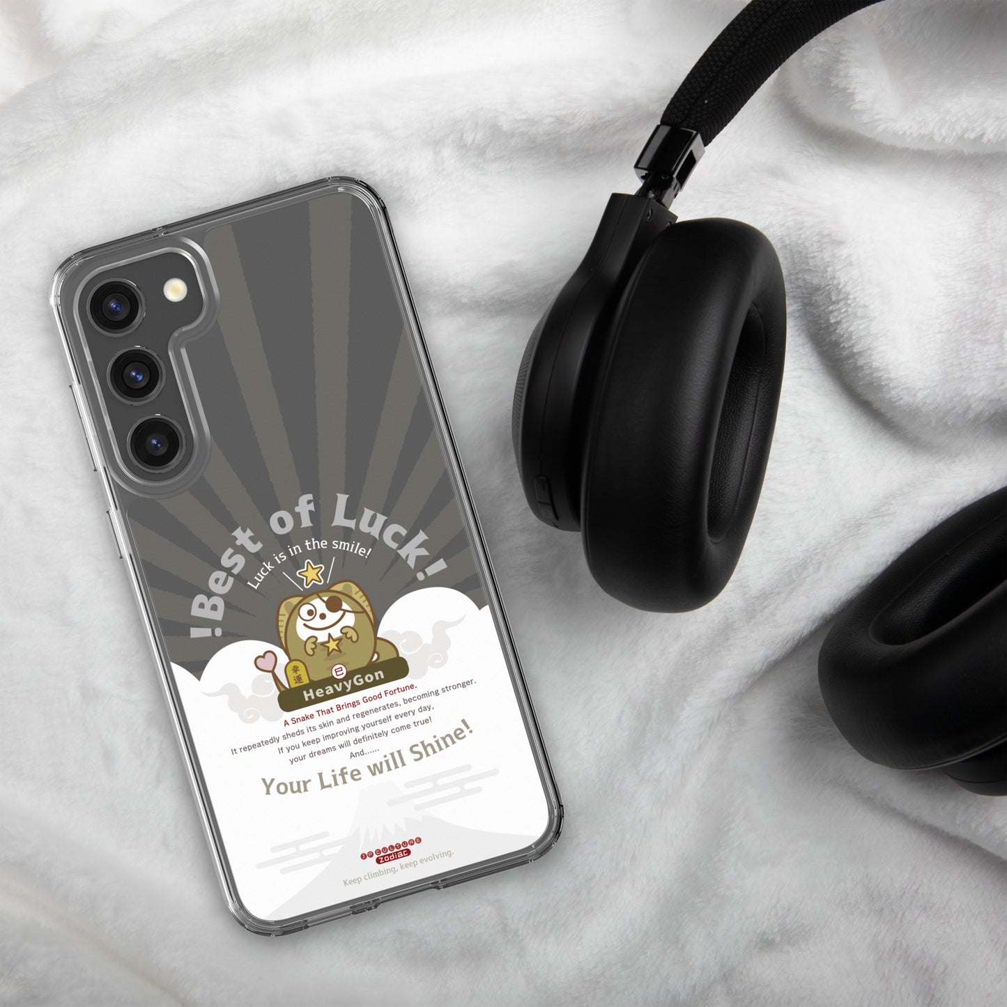 Samsung® GalaxyS23 S24 S25 クリアケース Black / Zodiac HeavyGon13