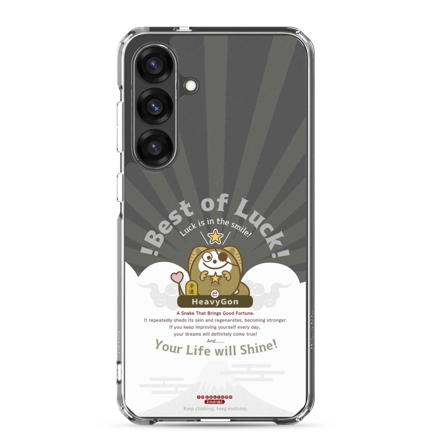 Samsung® GalaxyS23 S24 S25 クリアケース Black / Zodiac HeavyGon13