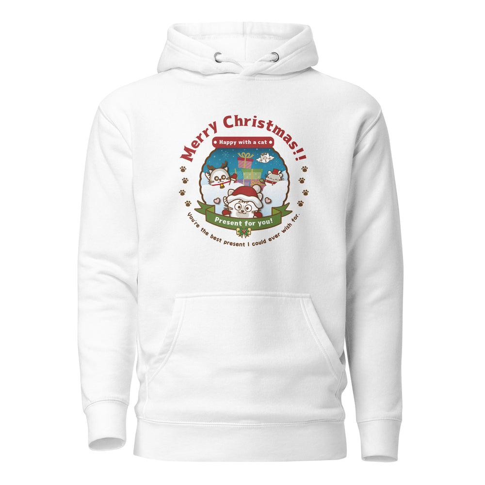 Merry Christmas!パーカー[Cotton Heritage M2580] Unisex / Happy with a cat...