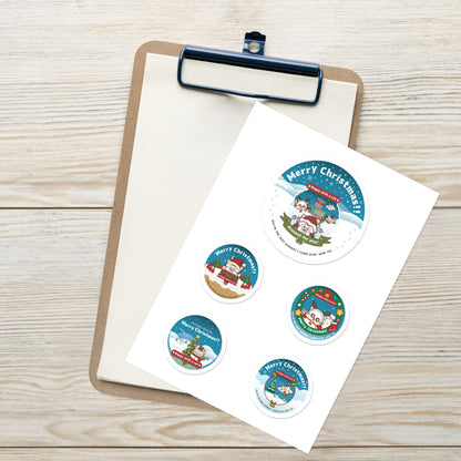 Merry Christmas!ステッカーシートVer2 / Happy with a cat...