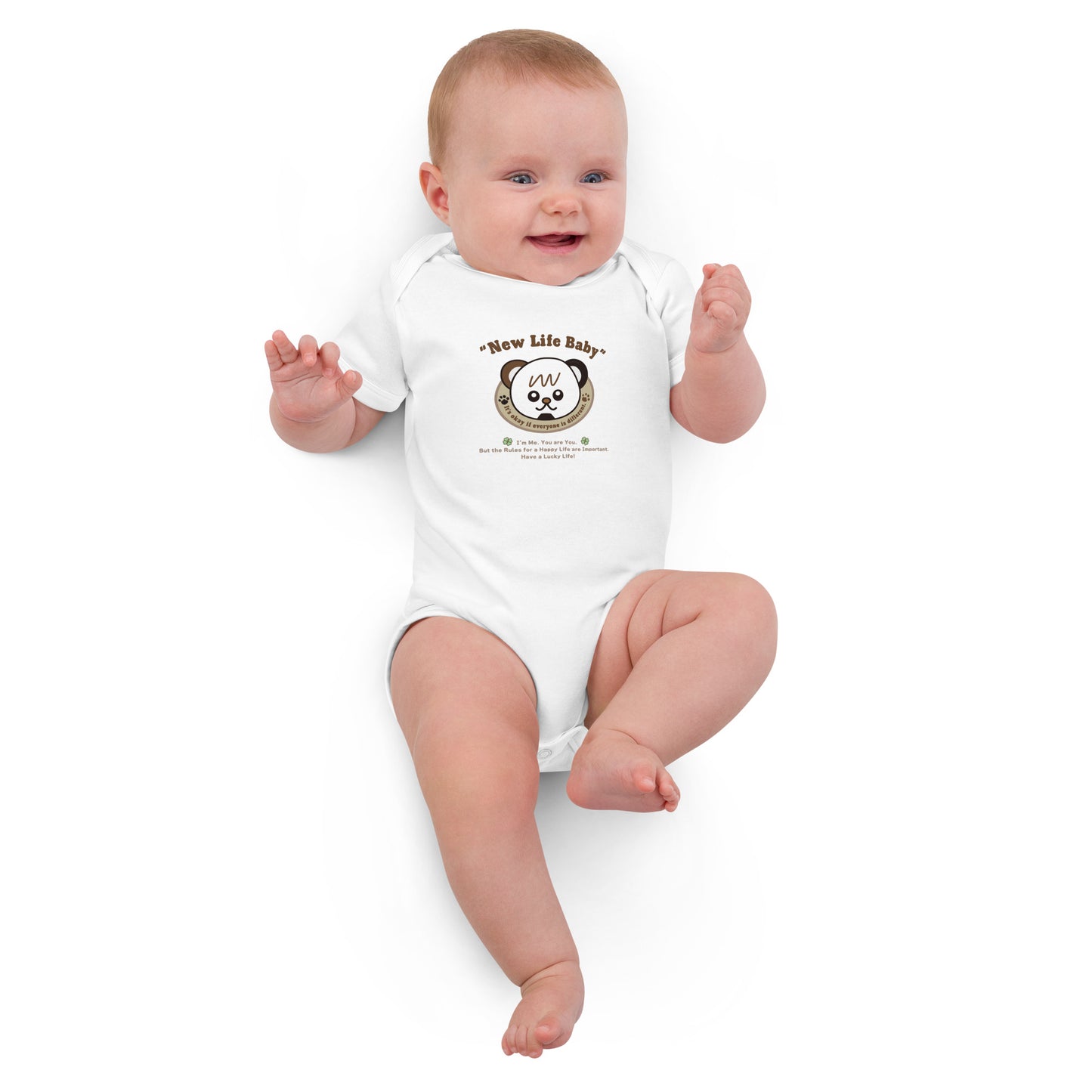 New Life Baby ベビー オーガニックコットン ロンパース[Babybugz BZ10] Unisex