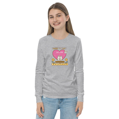 Cat/ユース長袖Tシャツ[Bella + Canvas 3501Y]KidsUnisex