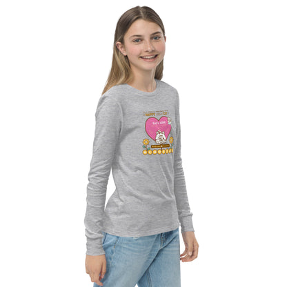 Cat/ユース長袖Tシャツ[Bella + Canvas 3501Y]KidsUnisex